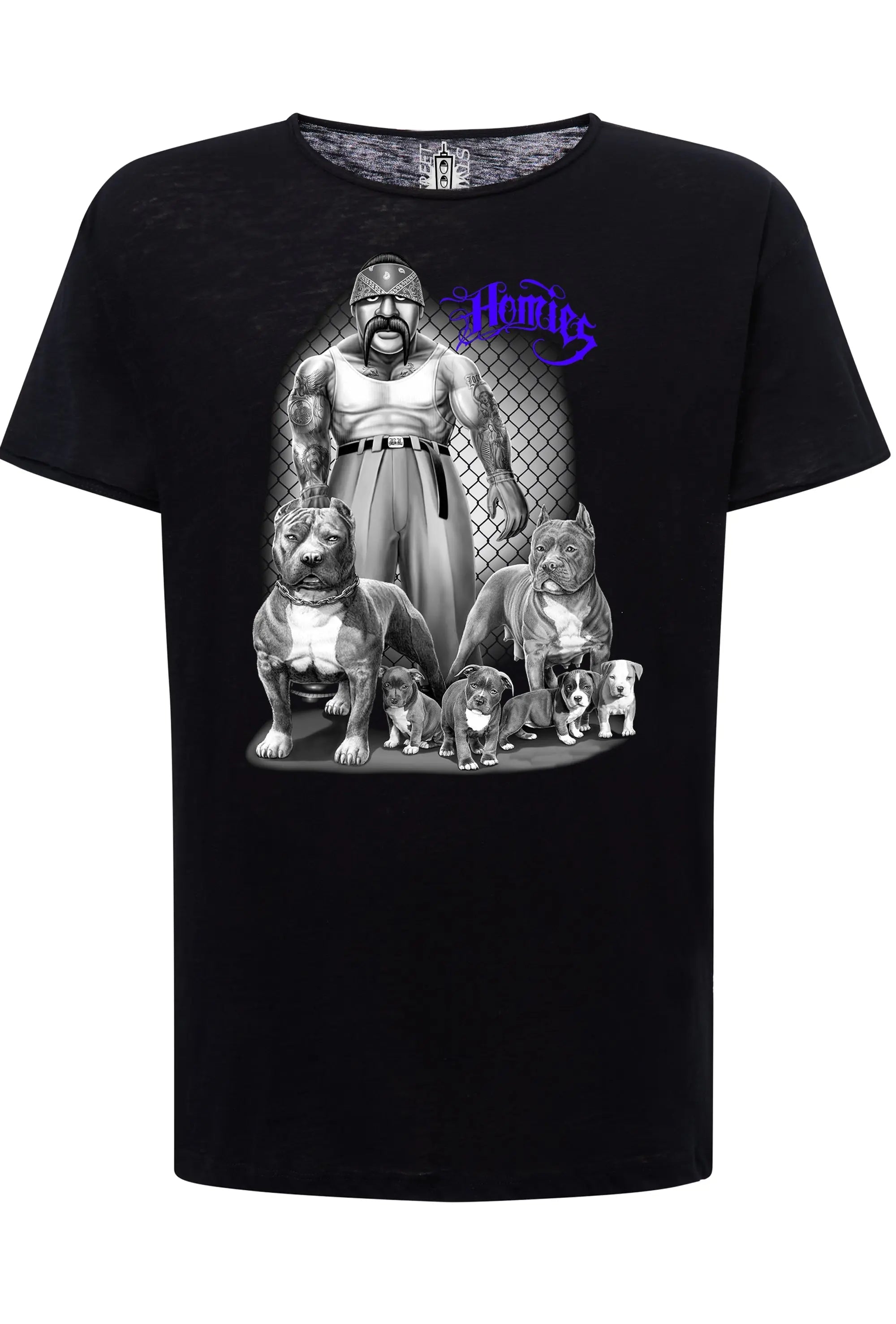 Homies Gonzales Tattoo Skull T-shirt Urban Slub Men-1