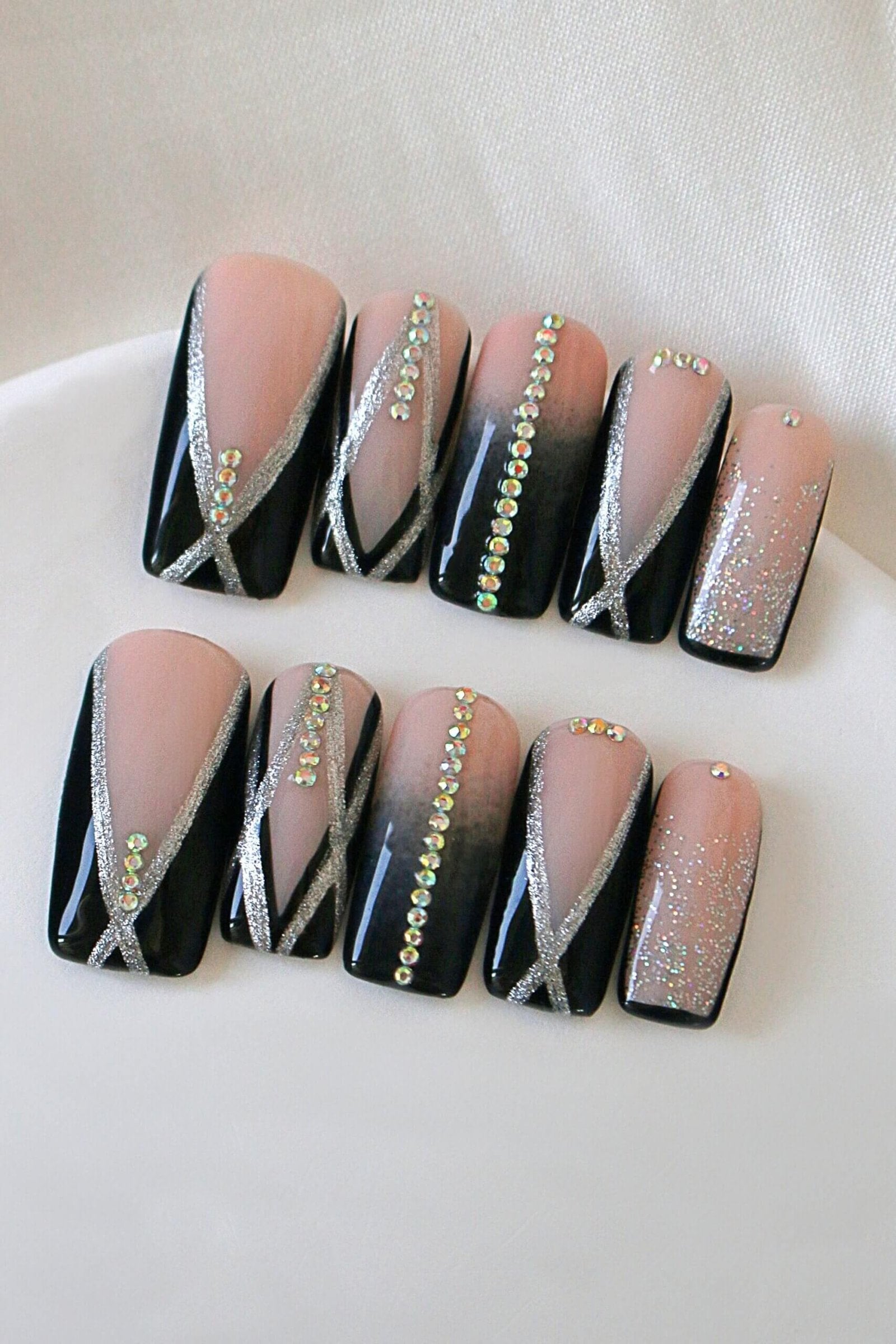 "Black Glam" | Press On Nails Set-0