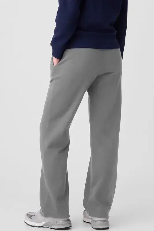 EasyTone Fleece-vuorilliset housut - vaaleanharmaa-3