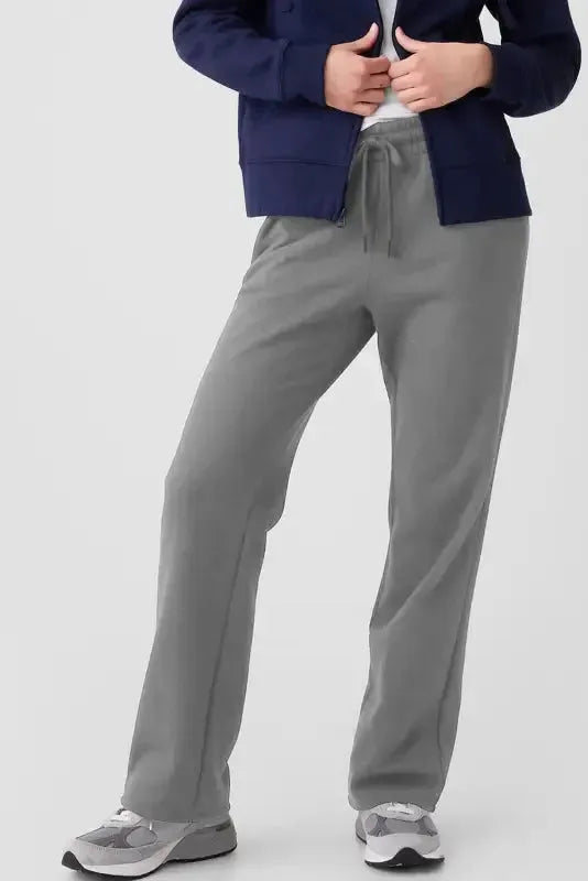 EasyTone Fleece-vuorilliset housut - vaaleanharmaa-4
