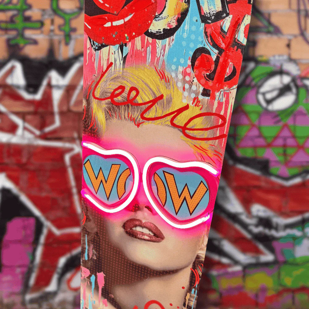 Marilyn Star Vibes – Käsintehty LED-Skateboard-1