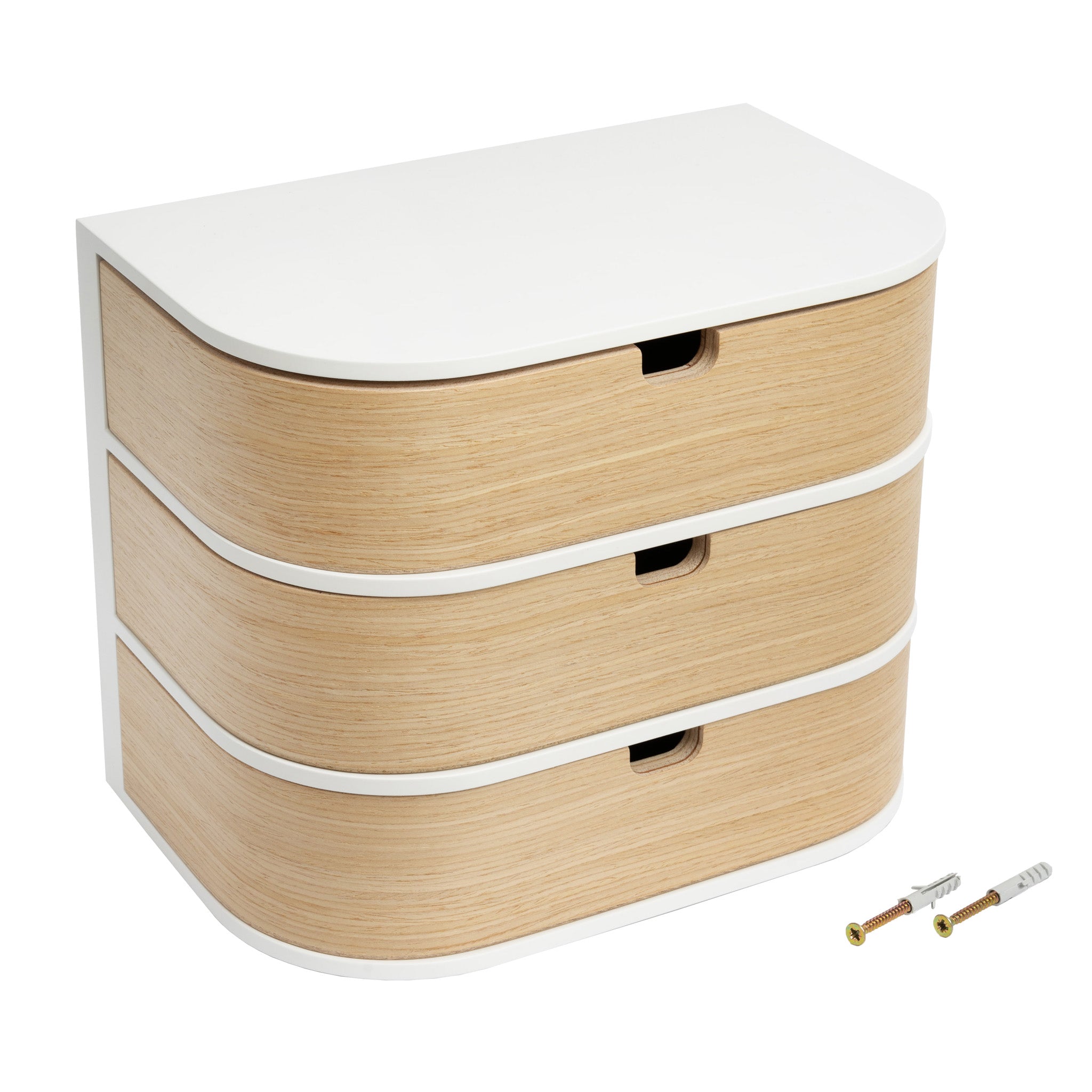 Mounted separate wood drawer box, Desk organization ideas-5