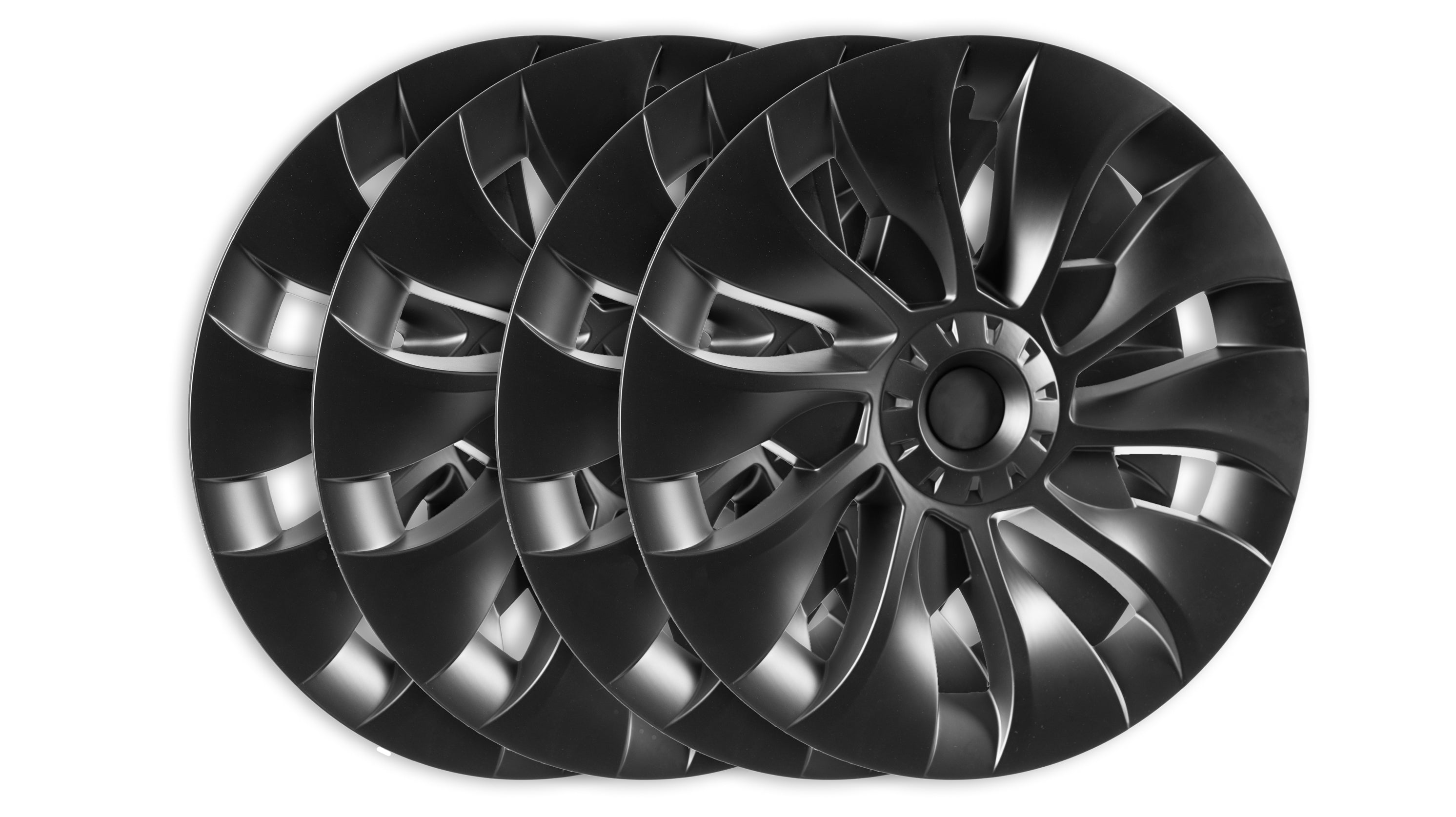 Performance hubcaps in turbine design for the Tesla Model 3-3