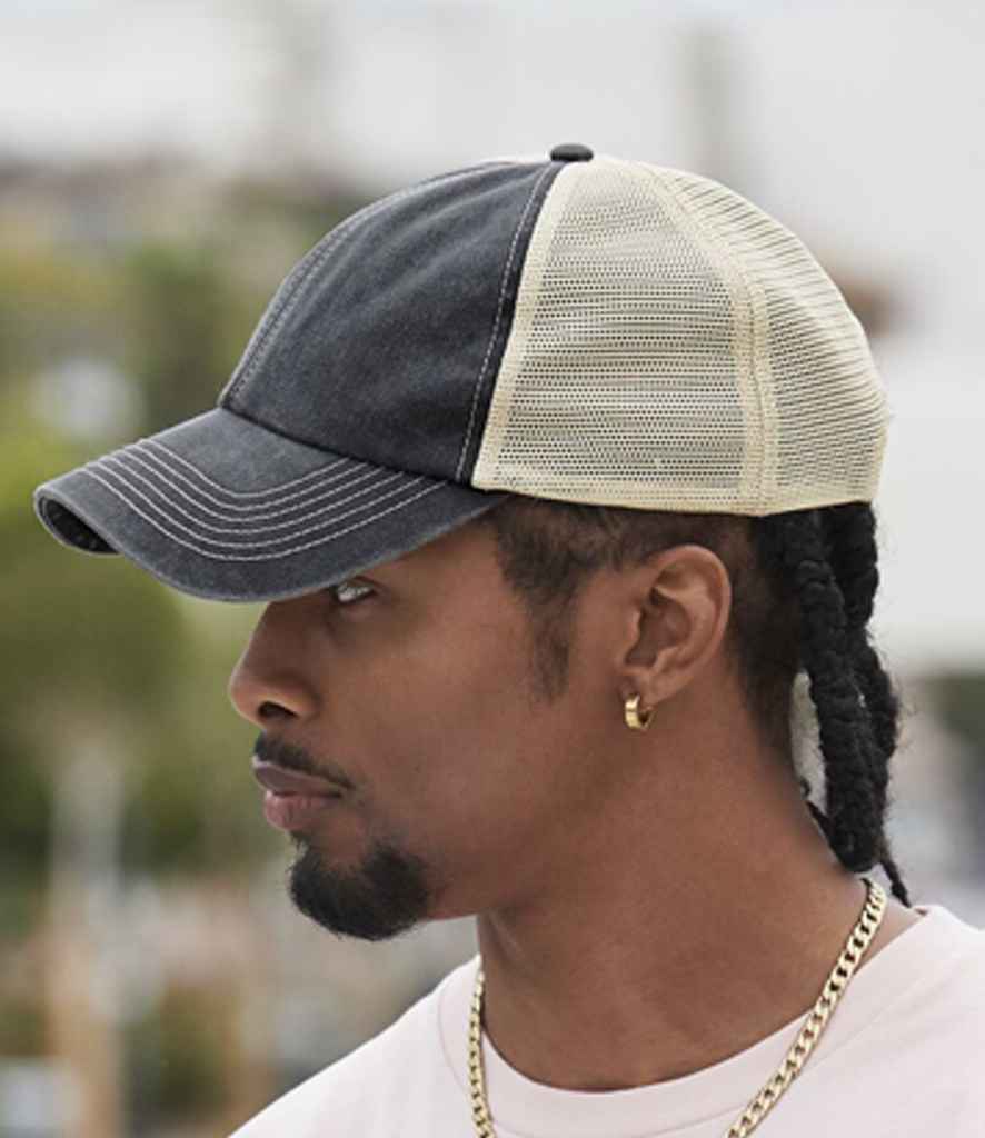 Beechfield - 6 Panel Vintage Trucker Cap-1