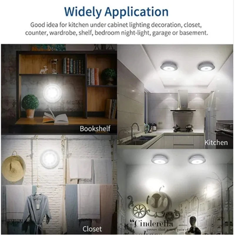 Dimmable LED Under Cabinet Light with Remote Control Battery Operated
