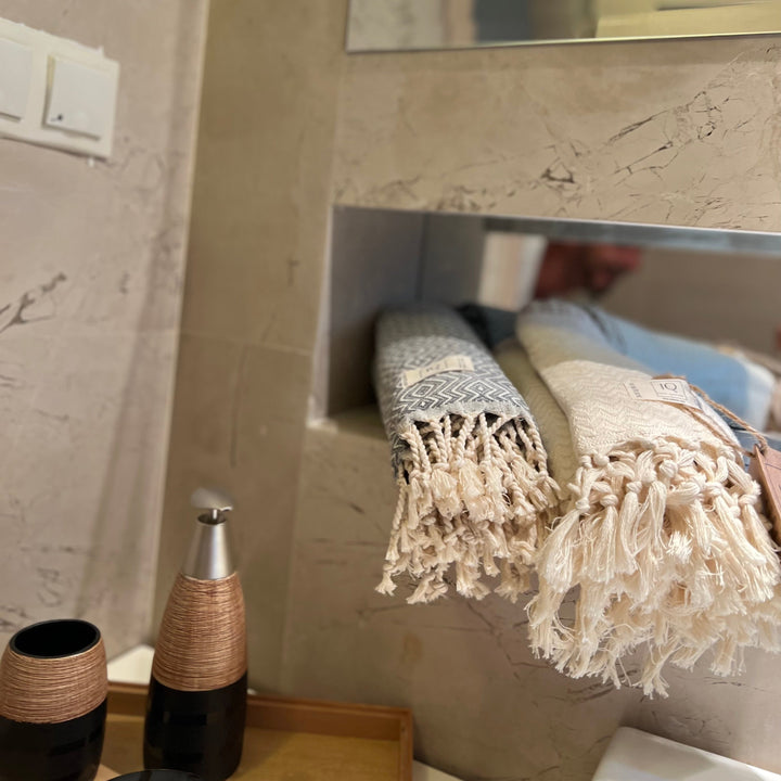 hamam-pyyhe | Saunapyyhe | Rantapyyhe | Peru | Harmaa | 180x100cm-2