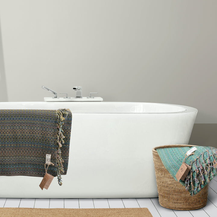 hamam-pyyhe | Saunapyyhe | Rantapyyhe | Meksiko | Musta | 180x100cm-2
