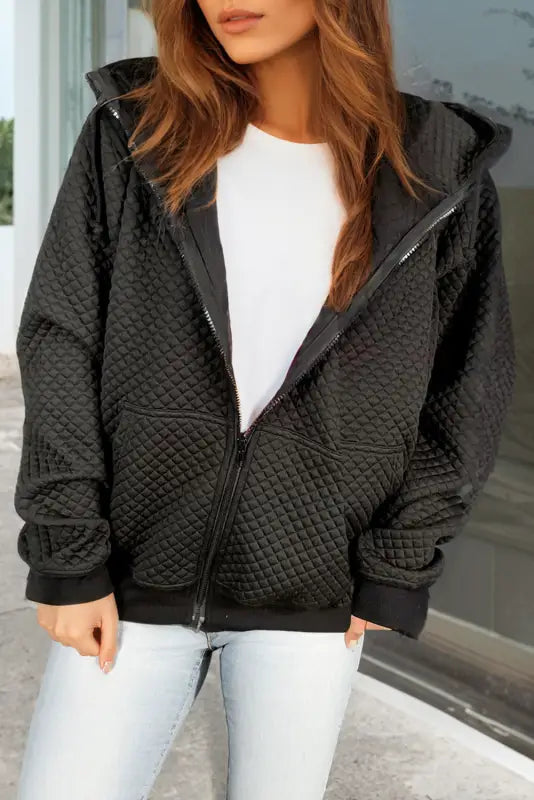 CozyQuilt Hooded Jacket – Side Pocket Comfort-0