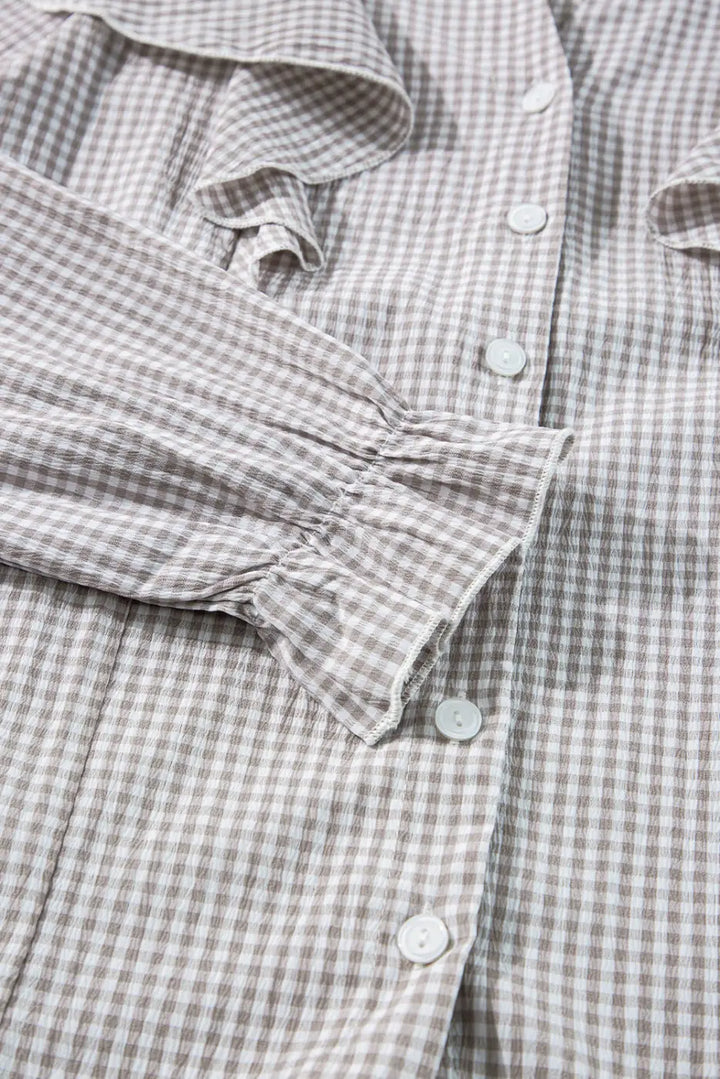 Crosshatch Chic Ruffle Shirt-4