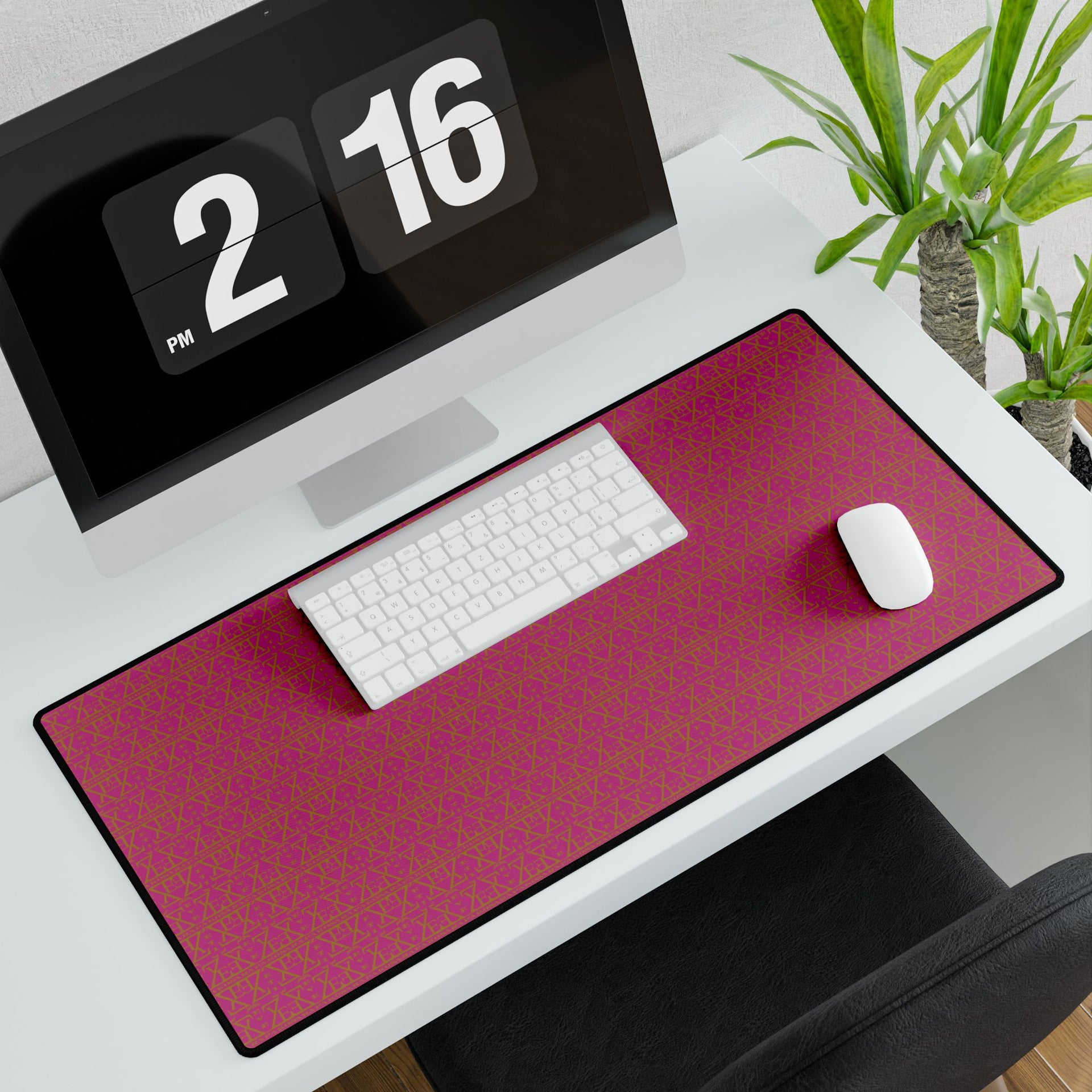 Arapakos&Evezeti Bright Pink Desk Mat-0