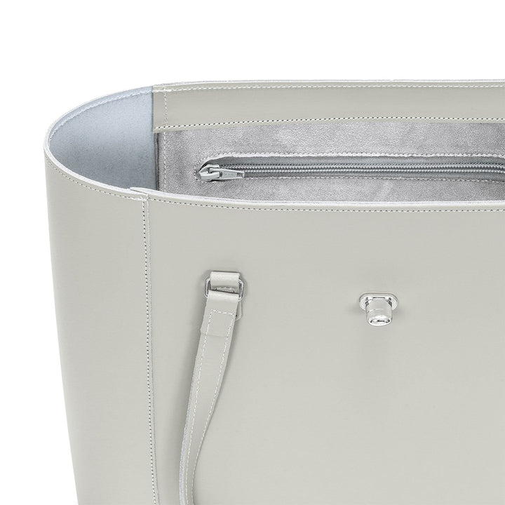 Käsintehty nahkainen Twist Lock Shopper Laukku - Ghost-2