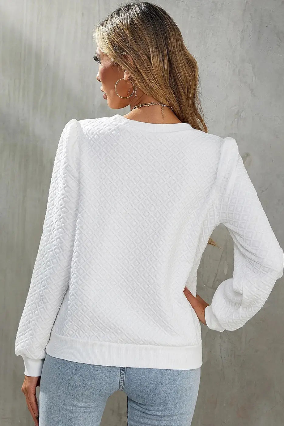 Ivory Elegance Textured Top-1