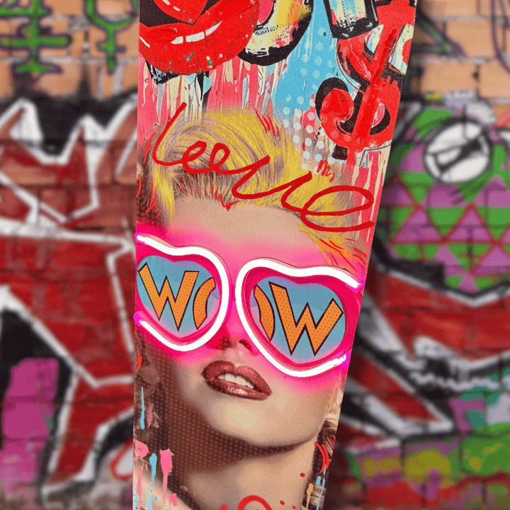 Marilyn Star Vibes – Käsintehty LED-Skateboard-1