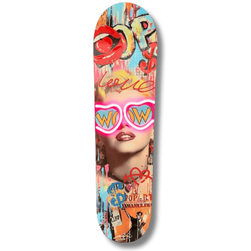 Marilyn Star Vibes – Käsintehty LED-Skateboard-0