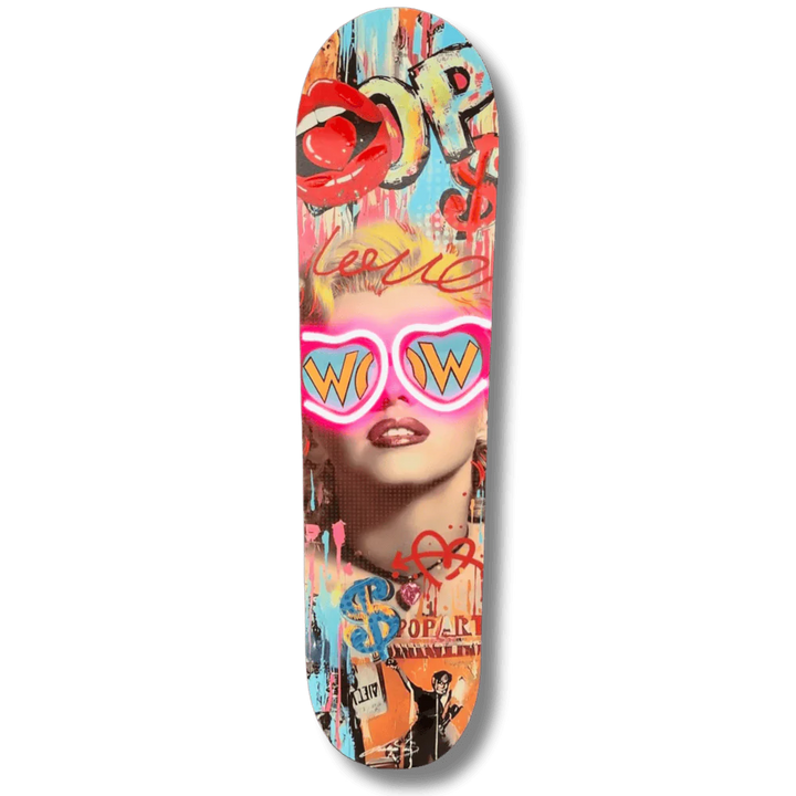 Marilyn Star Vibes – Käsintehty LED-Skateboard-0