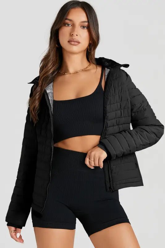 Quilted Sport Puffer Jacket-2