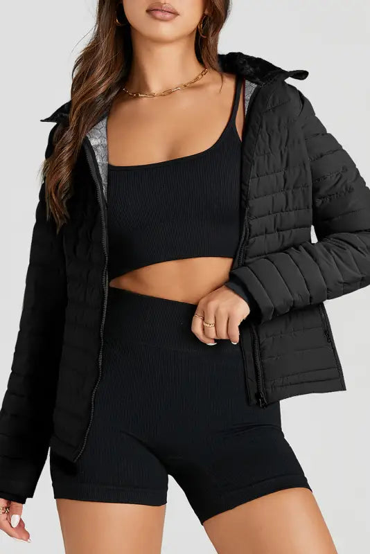 Quilted Sport Puffer Jacket-0